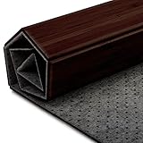 Bamboo Floor Protection Mat for Hard Floors and Carpet, with Felt Lining, Rubber Nubs for a Firm Grip, Made of Natural Bamboo, 2 Colours (90 x 120 cm, Dark - Rectangular) - Image 3