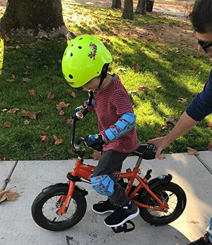 Simply Kids Soft Kids Knee and Elbow Pads with Bike Gloves I Toddler Protective Gear Set w/Mesh Bag& Sticker I CSPC Certified& Comfort I Roller-Skate, Skateboard Knee Pads Kids Children Boys Girls 8 51AVoZLSVzL. AC