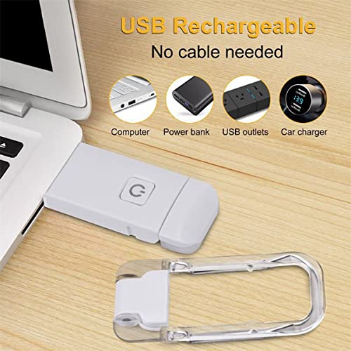 Bsmstone Usb Rechargeable Book Light Portable Clip-On Led Reading Light In Bed 3 Brightness Levels Adjustable Eye-Protection Book Lamp For Book Lovers Kids (White) #TOP3