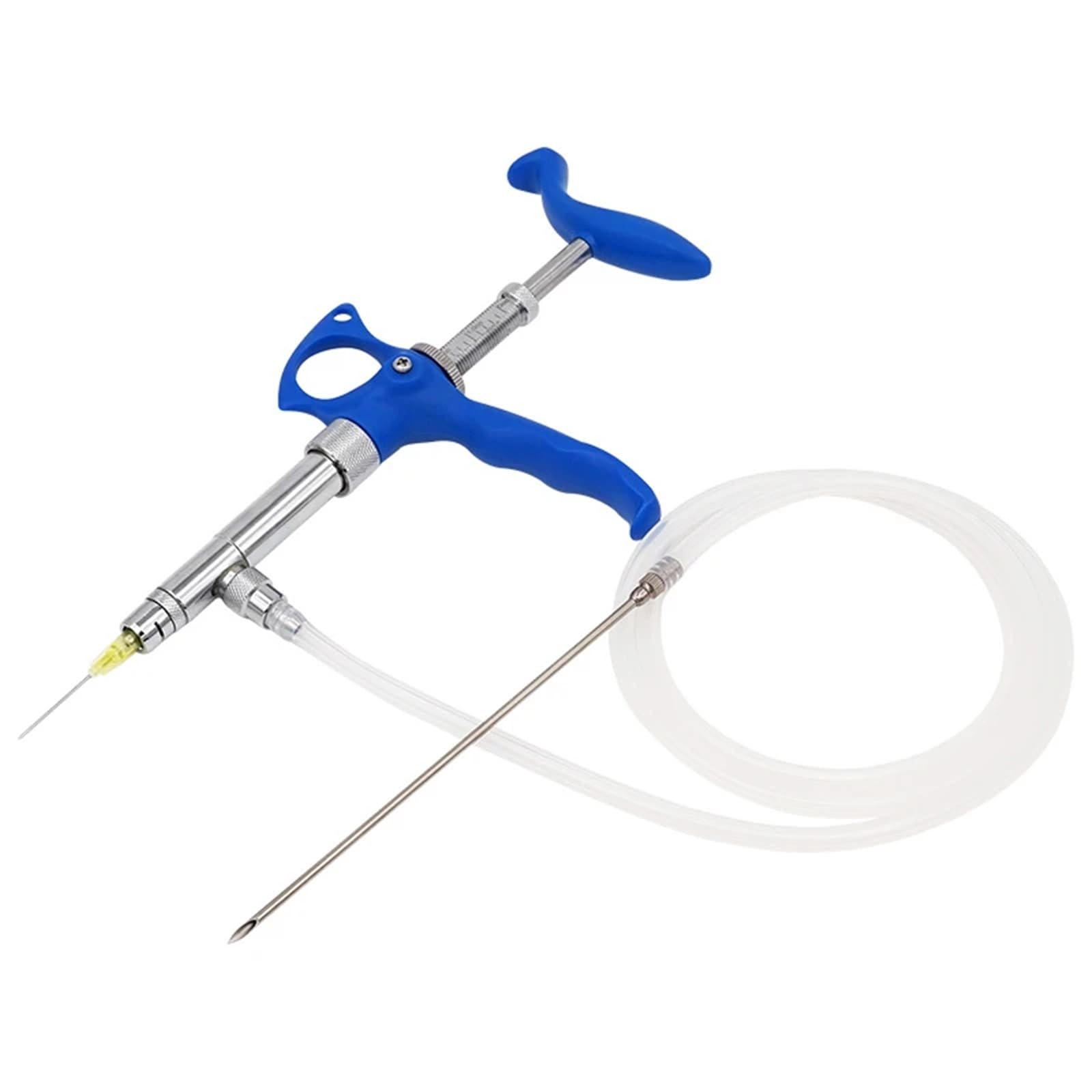 0.75ml/1ml/2ml Siringa per Vaccino Continuo Veterinario per Iniezione Quantitativa in Metallo Strumenti per Bestiame Dispositivo Veterinario per Somministrazione(2ml)