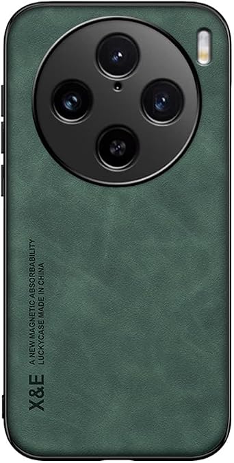 Kepuch Silklike Case for Vivo X100 Pro - Cover Bumper Built-in Metal Plate for Vivo X100 Pro - Green
