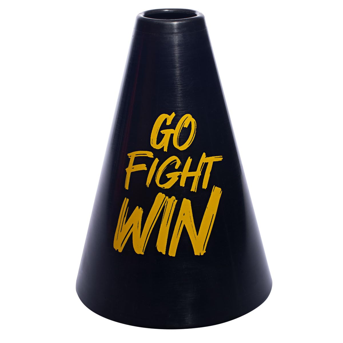 Anderson's, Go Fight Win Black and Gold Megaphones, 7 Inches, Set of 10, School Colors, Fan Gear, Noisemakers, Cheerleader Accessories, Team Spirit