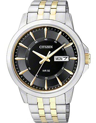 [�V�`�Y��]Citizen �r���v Quartz Day/Date Watch Black Dial TwoTone Case and Bracelet. BF2018-52E �����Y [���s�A���i]