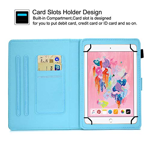8 Inch Universal Case, Gsfy Pretty Folio Stand Protective Case Leather Pocket Cover With Stylus Holder For Ipad Mini/Samsung/Kindle/Huawei/Lenovo/Nook 7.9-8.5 Inch Tablet, Sunglasses Elephant #TOP1