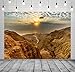 BELECO 7x5ft Fabric Israel Desert Mountains Backdrop Photography Judean Desert Sunrise, Rugged Rocky Cliff Natural Landscape Background for Travel Hiking Party Decorations Photo Studio Props