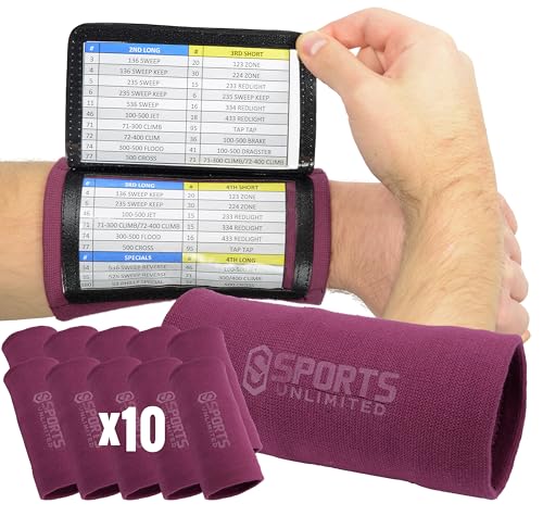 Image of Sports Unlimited Adult Triple Wrist Coach, Football Wristbands for Plays, Baseball Wristbands, QB Arm Bands