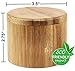 Estilo Premium Bamboo Salt and Pepper Bowls, Wooden Spice Containers with Magnetic Swivel Lids, Perfect for Salt, Spice, Sugar, Pepper Brown