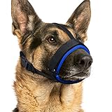 Dog Muzzle, Soft Muzzle for Dogs Biting Chewing, Padded Nylon Dog Mouth Guard for Small Medium Large