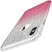 TOZO iPhone X Case, SHINY [Bling Crystal] Ultra Thin Sparkle Premium 3 Layer Hybrid TPU Soft Grip for iPhone 10 / X – Gradient Pink