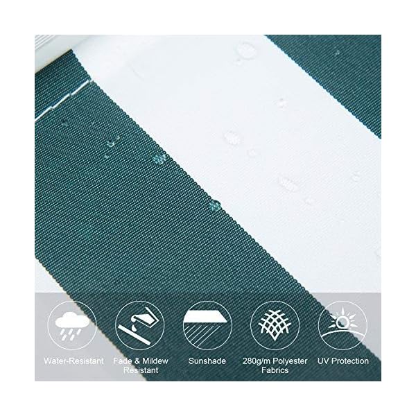Diensweek Patio Awning Retractable 12'x10', Fully Assembled Manual