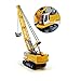 Tipmant Children Alloy Die-cast Car Model Toy Excavator Truck Digging Cable Engineering Vehicle Tower Crane Collection Gift for Kids Scale: 1:87