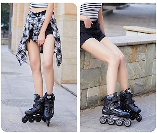 SSLLPPAA Adult Skates Inline Skates Black + Backpack + Protective Gear, 43 Yards Sale