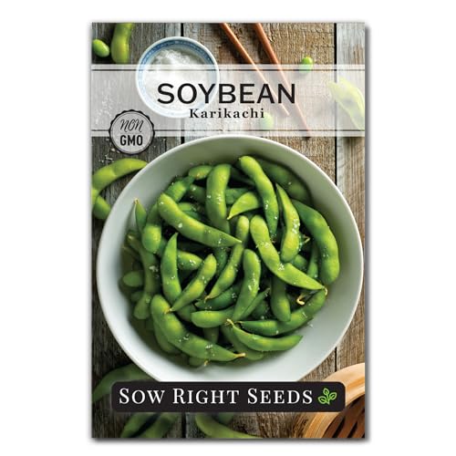 Sow Right Seeds - Karikachi Soybean Seeds for Planting - Non-GMO Heirloom High Yield Edamame Soy Beans for Planting - Ideal Vegetable to Plant in Home Garden - Fresh Nutritious Soybeans (1)