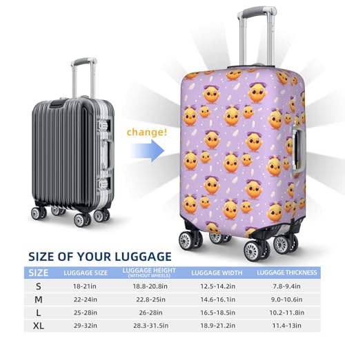 Luggage Cover Protector - Cute Bow Chick Print Suitcase Covers for Luggage Fit 25-28 Inch Suitcase2
