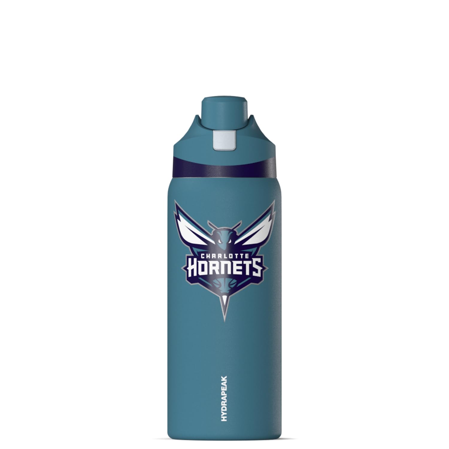 Hydrapeak Officially Licensed NBA Charlotte Hornets Oasis 32oz Insulated Water Bottle with Push Button Chug Lid & Handle, Leakproof Stainless Steel Sports Bottle for Gym, Travel & Game Day — image 1