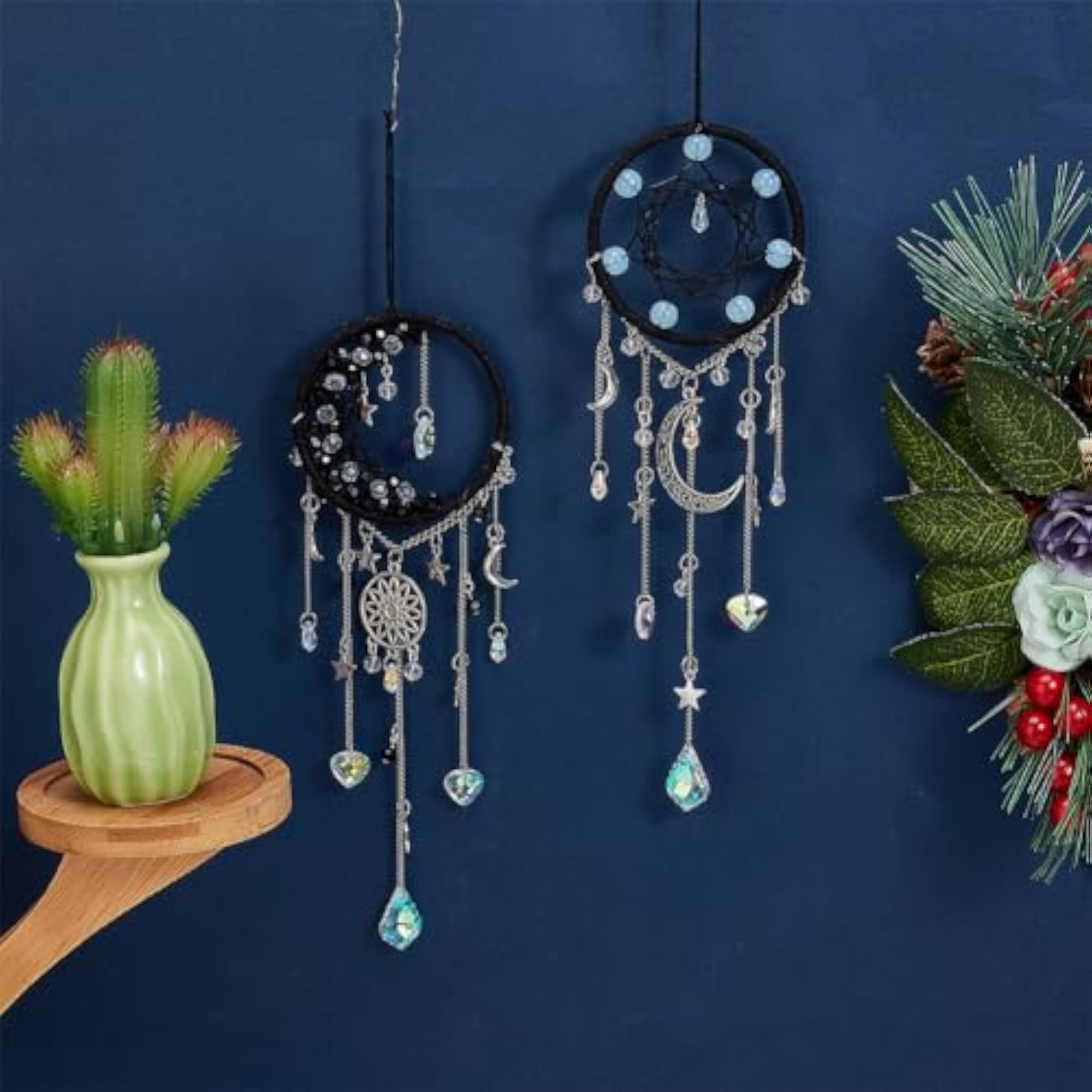2 Sets Small Moon Star Dream Catcher Kit