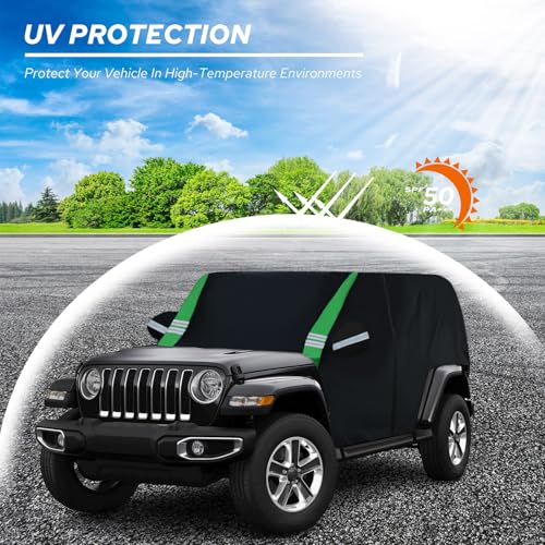 Car Cover Compatible with Jeep Wrangler Waterproof 4 Door Half Exterior by YoYolaur - Used condition - Image 5