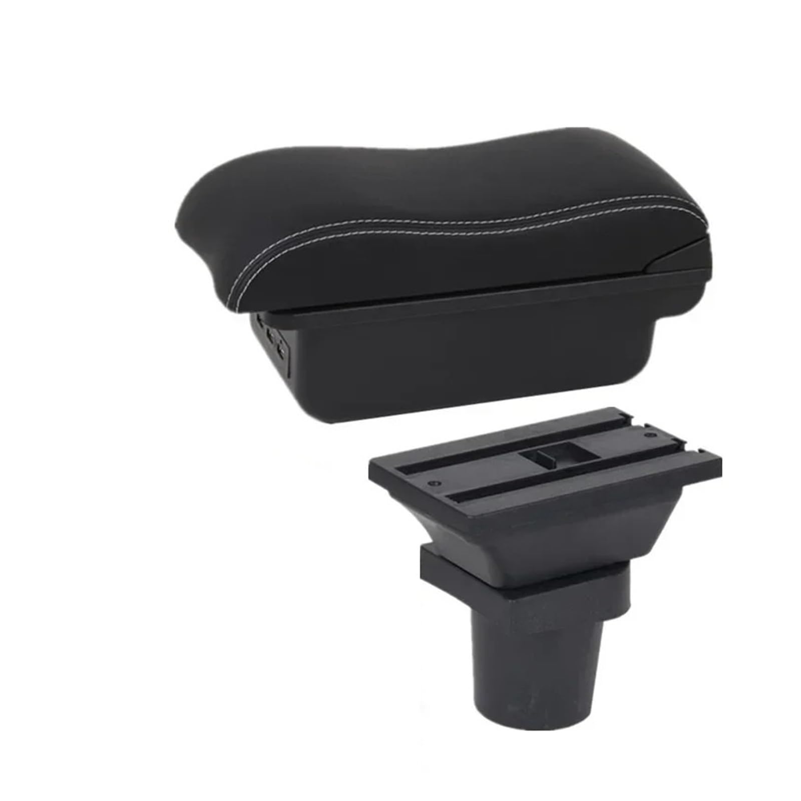 GBGWRMRYX Center Armrest Box For Yaris 3 For Hybrid For Yaris For Vitz Car Armrest Box Interior Retrofit Central Storage Box Accessories Arm Rest(B2 white line 3USB)