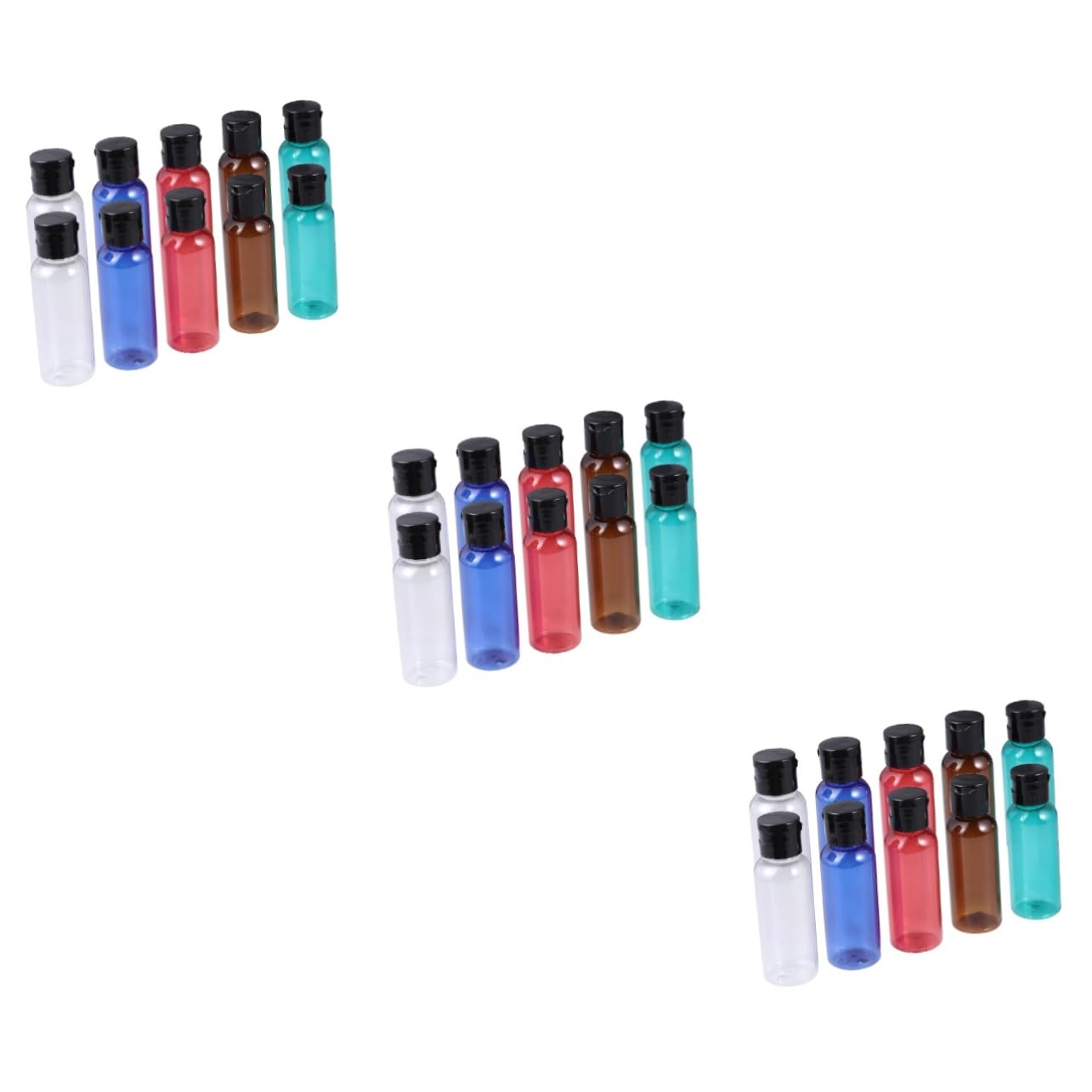 DOITOOL 3 Set Di Flaconi Da Viaggio Ricaricabili Leggeri Da 50 Ml Contenitori Portatili Comprimibili Per Flaconi Di Lozione Set Da 10 Pezzi*3