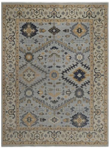 Lush Rugs Oushak Blue Cream