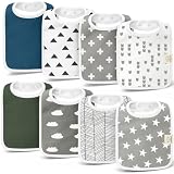 KeaBabies 8-Pack Organic Baby Bibs for Boys, Girls Drool Bibs (Crossroads)
