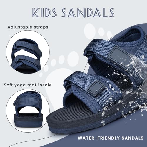 Image of BNV Toddler Little Kid Sandals Boys Girls Adjustable Strap Open-Toe Summer Outdoor Unisex Child Sport Beach Sandals(Toddler /Little Kid /Big Kid)