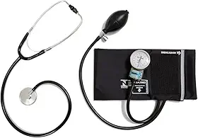 Kit Estetoscópio + Esfigmomanômetro Medir Aferir Pressão Arterial Aneroide CJPA210