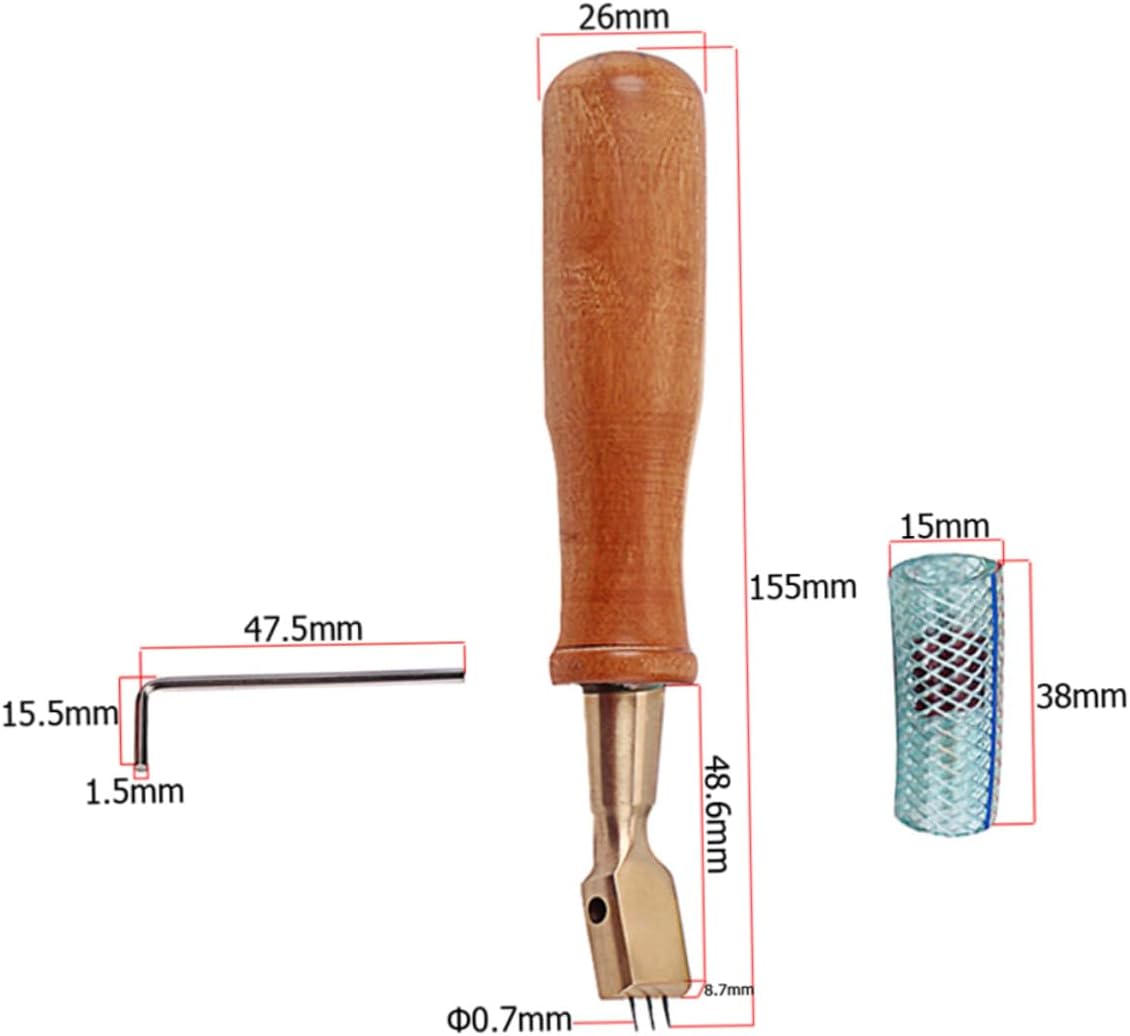 1Set Bent Head Piano Hammer Tool Needle Piano Tuning Accessories with Hardwood Handle for DIY Piano Maintenance and Repair