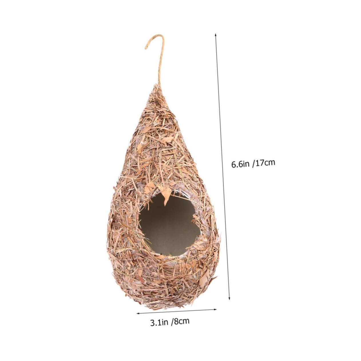 Set 5 Pezzi Nidi per Uccelli da Appendere in Paglia Intrecciata, Casetta Rustica Decorativa e Calda per Uccellini Piccoli per Giardino e Casa