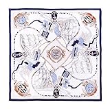 JERLA Women's satin square silk like scarf Fashion pattern large hair scarf wrap headscarf 35" x 35"