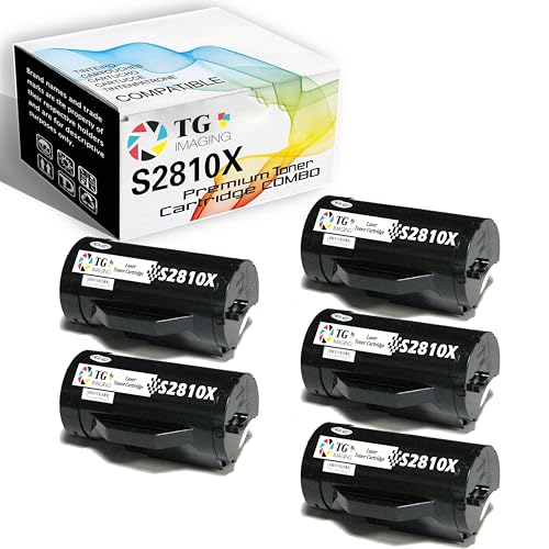 Toner Dell S2815 S2810 H815 noir 593-BBMF pack de 5 pour éviter les pannes