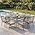 PHI VILLA 9 Pieces Outdoor Dining Table Set for 8, 60” Square Wrought Iron Dining Table & Heavy-Duty Steel Dining Chairs with Cushions, Large Dining Furniture Set for Patio, Deck, Yard, Porch