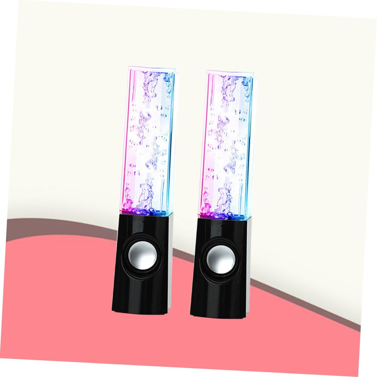 LED Fountain Speakers Colorful Sound Speakers for PC and Laptop Stereo Sound for Parties and Home Use