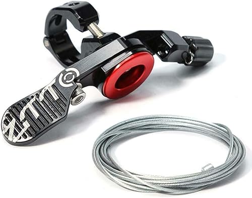 Jadeshay Dropper Post Lever, Mountain Bike Dropper Seatpost Lever Bicycle Dropper Seatpost Wire Remote Control Bike Seat Tube Height Cable Adjustable Lever,for External and Internal Route