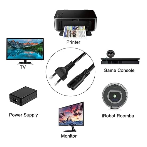 Jytyto Cordon d'alimentation à 2 Broches pour LNNIW COLDFILL iTRUSOU Relixcozy KPPTYUM VEPOKA FEPPO FYY UJR Food Warming Mat Electric Warming Tray Charging Cable Power Supply 100V-240V – vue 5