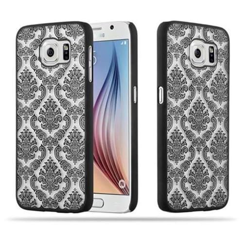 Image of cadorabo – Mandala Hard Cover Slim Case for Samsung Galaxy S6 (NOT for EDGE) Paisley Henna - Etui Skin Protection Bumper in BLACK-TRANSPARENT
