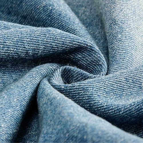 Men's Faux Fur Collar Denim Jacket Sherpa Fleece Lined Trucker Jacket Winter Ripped Jean Coat Cowboy S-6XL3