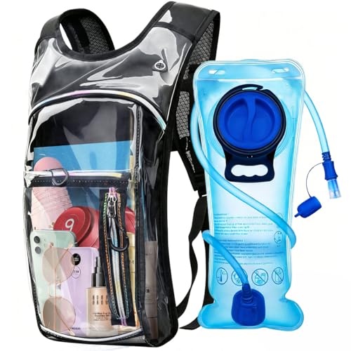 Hydration Backpack Water Backpack with 2L Hydration Bladder Rave Backpack Hydration Pack Festival Essential for Raves Hiking Cycling Climbing Running Outdoor Camping and More