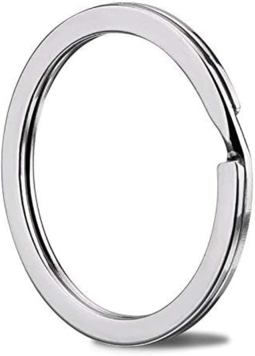 Round Shape Key Rings 25 MM Dia, Flat Key Chain Rings Metal Split Ring for organizing Keys (Pack of 30)