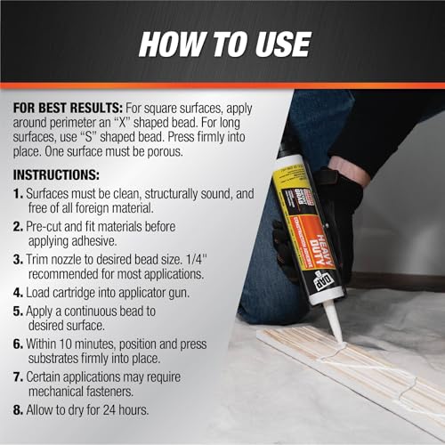 DAP Heavy Duty Construction Adhesive, Off-White, 28 oz miniatura 3