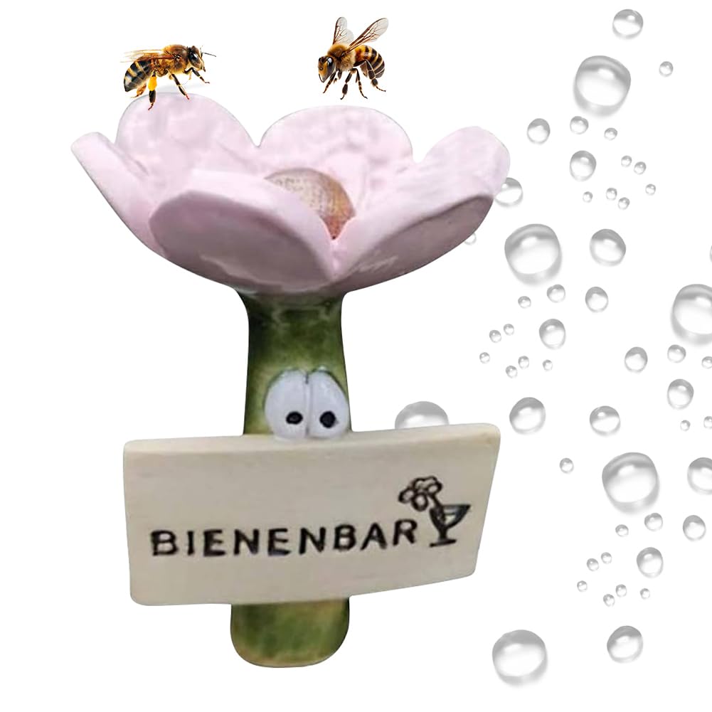 4er Set Keramik Bienentränke – Wetterfest Und Dekorativ Für Bienen, Schmetterlinge Und Insekten Im Garten