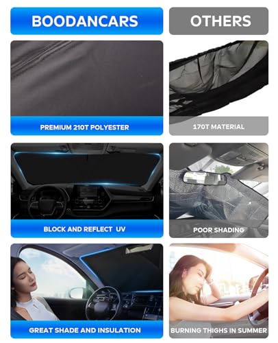 Image of Windshield Sun Shade for Ford Mustang Mach-E 2021-2025 2026 Sunshade Cover