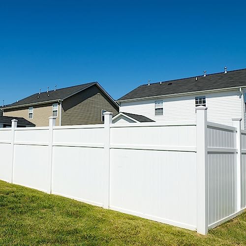 Sasylvia 4 Pcs 5 x 5 Inch Vinyl Fence Post Caps (Actual 5x5), White PVC England Style Cap Top Pyramid Square Waterproof UV Resistant Decorative Vinyl Fence Post Caps