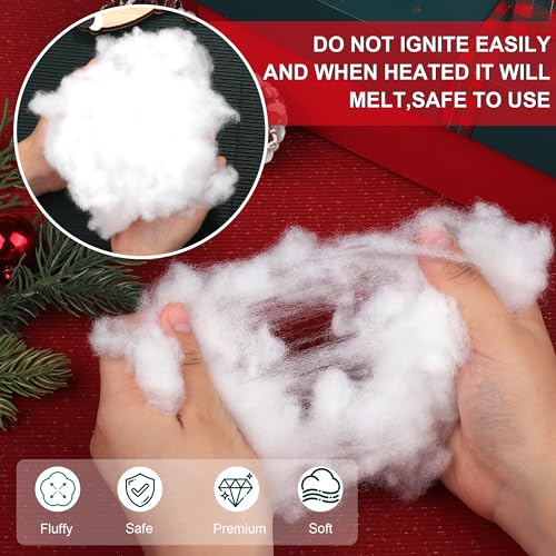 Fausse neige décorative douce et moelleuse pour manteau de cheminée - 4