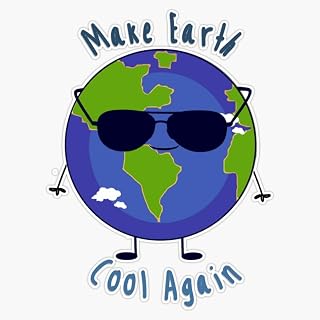 Magnet Make Earth Cool Again Magnetic Vinyl Sticker 5"