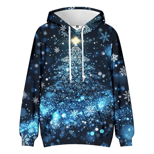 Ymosrh Men's Christmas Hoodies, Novelty Graphic Print Hooded Sweatshirts Xmas Hoodie with Pocket, M-4XL2