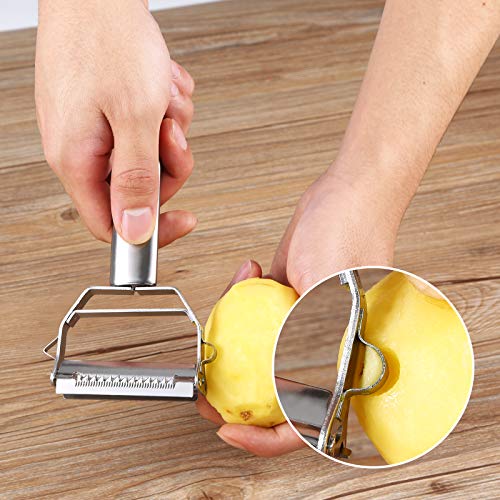 image for Tynctway Peeler Stainless Steel Cutter Slicer for Carrot Potato Melon 