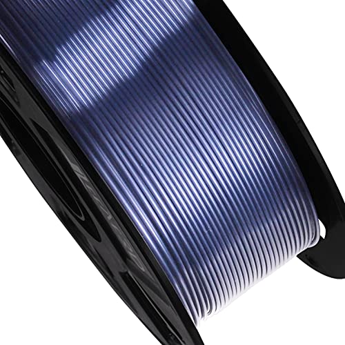 Image of 1.75mm Silk Pearlescent Shiny Black PLA Filament, 1kg 2.2lbs 3D Printing Material, Widely Support for FDM 3D Printer, Pack with Extra Filament Sample by BBLIFE