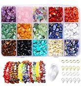 ZHIYUXI Crystal Beads for Jewelry Making 15 Colors Crystal Chips Hippie Beads Irregular Gemstone ...