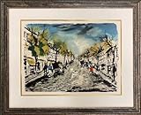 特価 ≪ モーリス ド ヴラマンク ≫ オリジナルリトグラフ 石版画 LA RUE POPULAIRE 1963年 MOURICE DE VLAMINCK